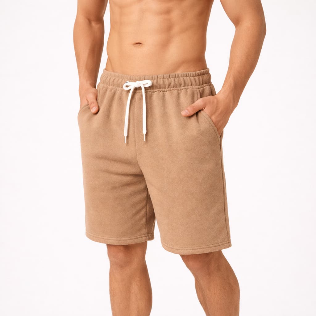 Short Moletom Masculino Bermuda de Treino com Elastico e Cadarço dia a dia