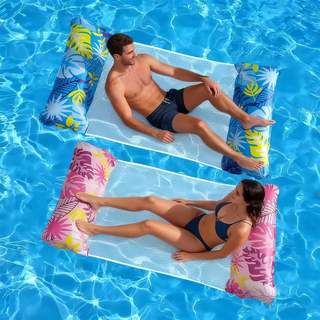 Bóias de Piscina Rede flutuante Inflável Colchão para água,Conforto e Lazer na Piscina