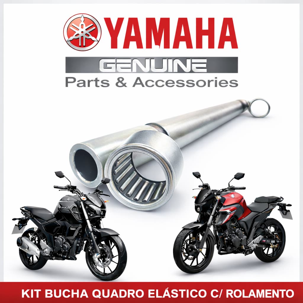 KIT BUCHA COM ROLAMENTO QUADRO ELÁSTICO FAZER 250 FZ25 FZ15 ORIGINAL YAMAHA