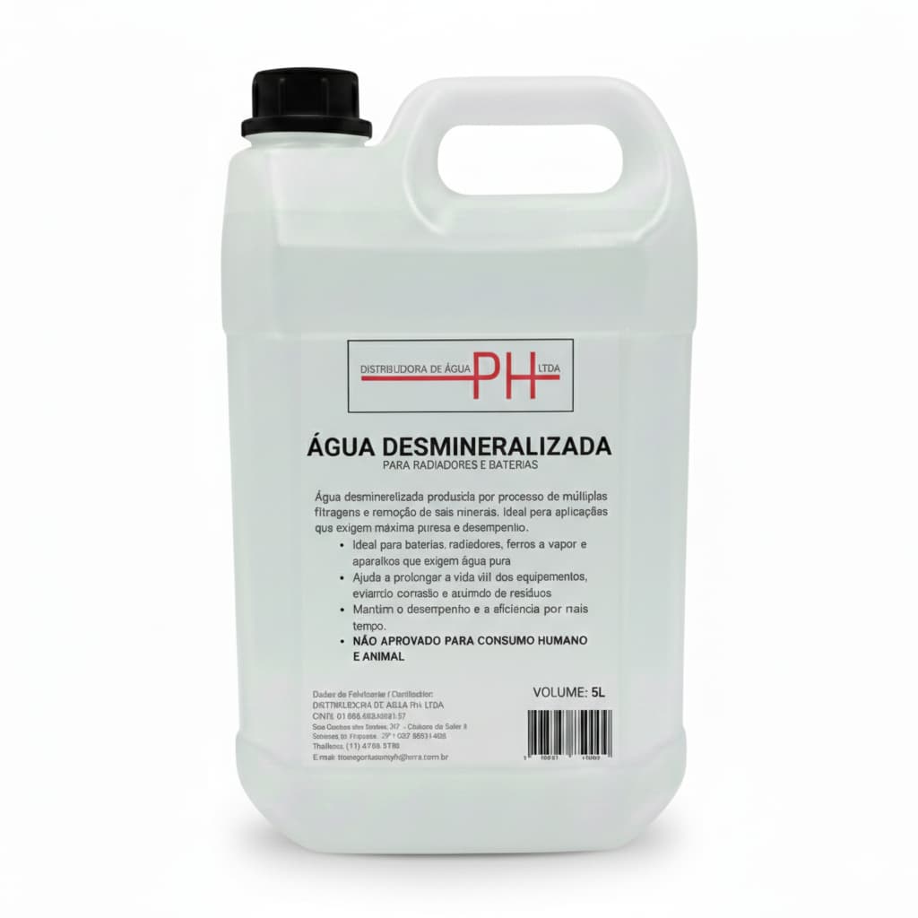 Água Para Radiador Desmineralizada Deionizada Carro Moto Caminhão 5 Litros