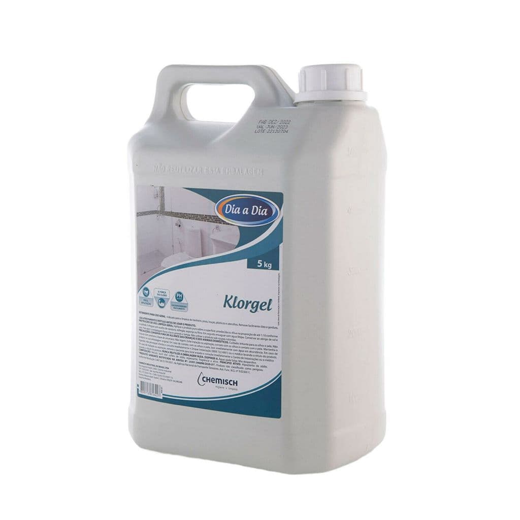 Detergente Clorado Klorgel 5L Limpa Mofo Limo de Paredes Banheiro