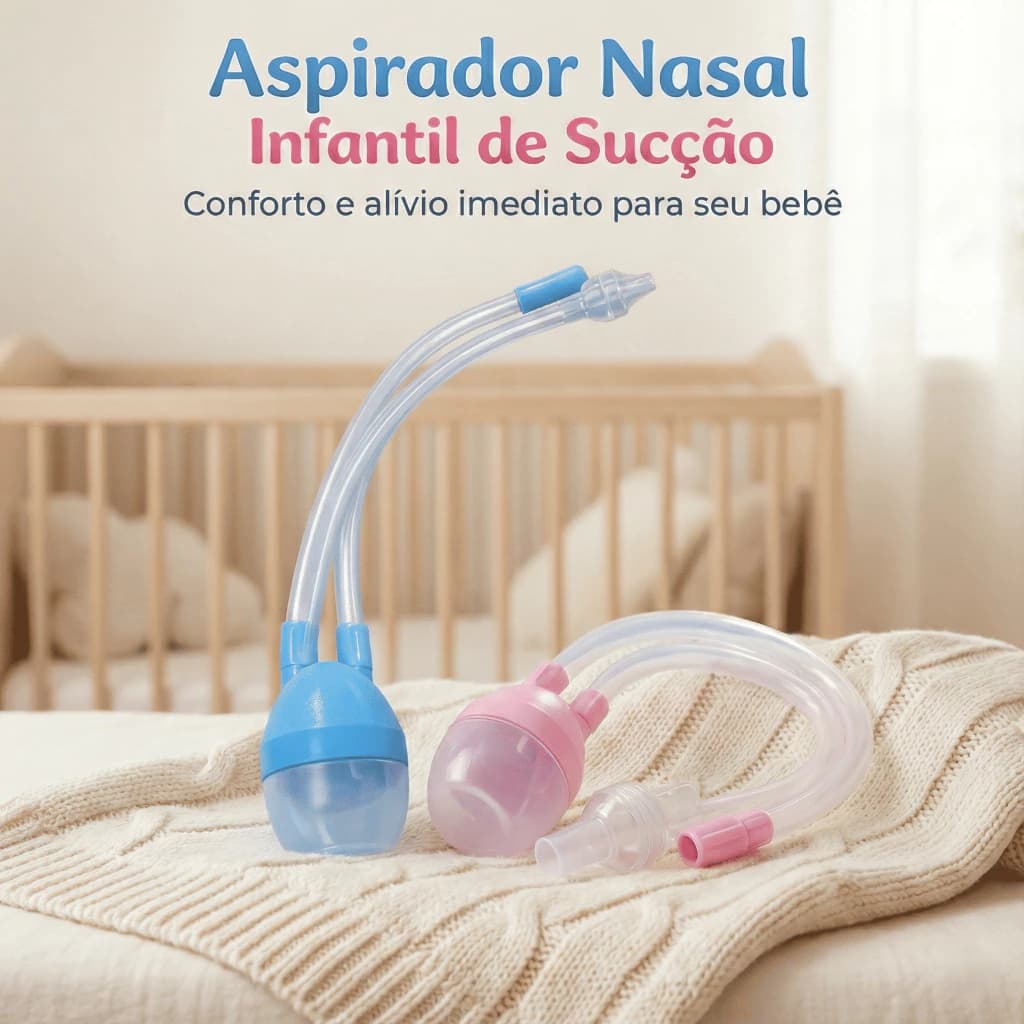Aspirador Nasal Infantil de Sucção | Higiene e Conforto para Bebês
