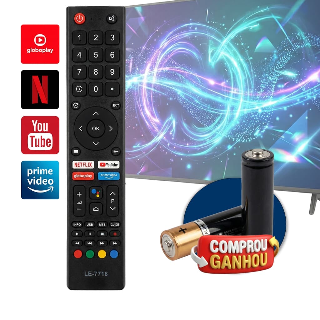 Controle Remoto Compatível Tv Philco Android Smart