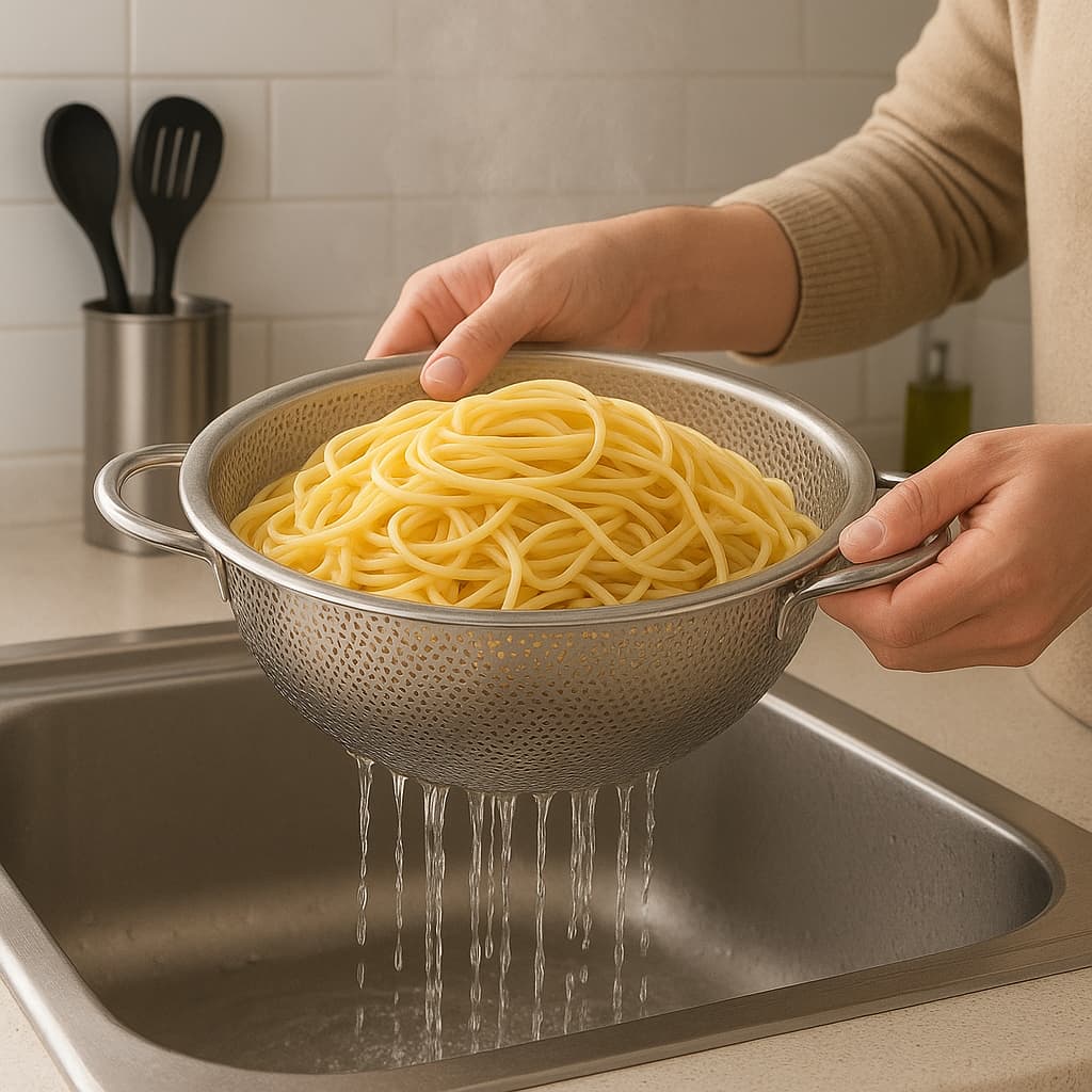 Escorredor Inox Multiuso 28,5cm - Design Moderno e Prático para Cozinha