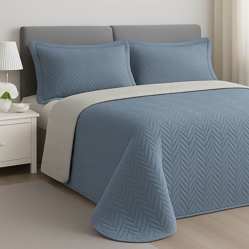 Cobre Leito Casal Dupla Face Tecido e Porta Travesseiros 2,20 x 2,40 Ideal Para o Inverno Elegância e Estilo Inverno