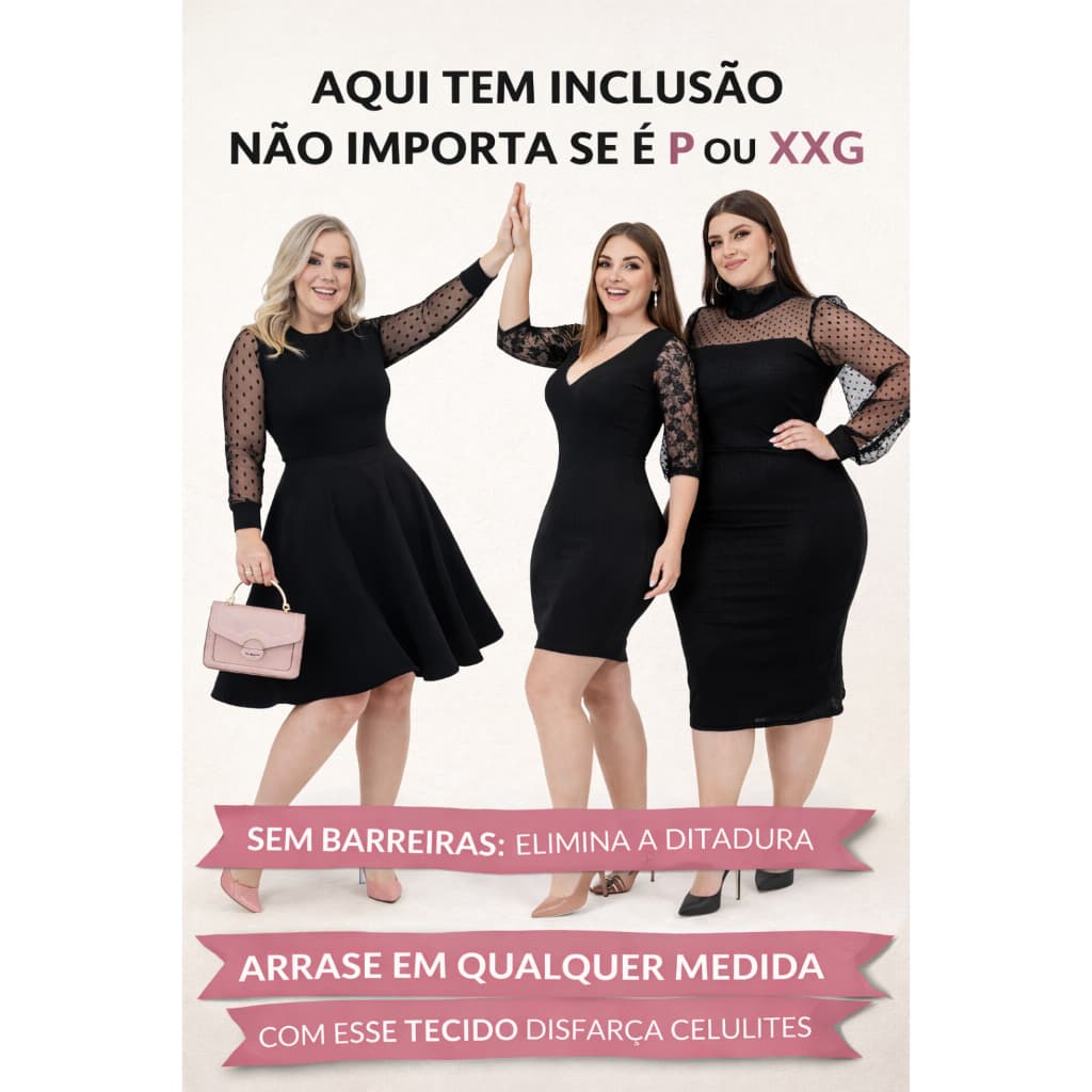 VESTIDO MODA EVANGÉLICA PLUS SIZE LANÇAMENTO MAIS VENDIDO NA PROMOÇÃO MANGA TULE BOLINHAS POÁ OU RENDA RODADO FESTA