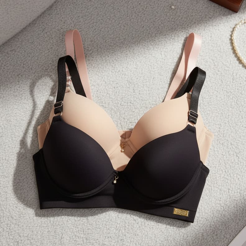 Kit 2 Sutiã Poliamida Com Bojo Tendência Moda Alça Reforçada
