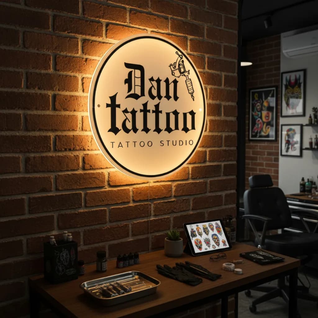 Painel Logomarca Placa Luminosa Neon Led Acrílico