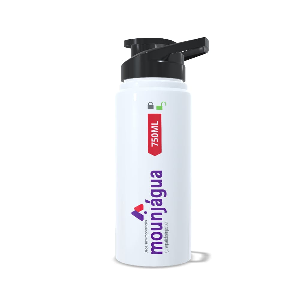 Garrafa Squeeze 750ML Mounjágua Alumínio Divertida Presente Academia Garrafa de Água Esporte
