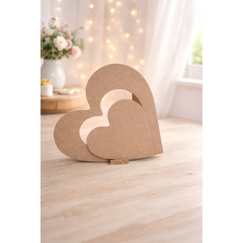 Coração Decorativo 70cm em MDF 6mm com Base | Festa Pegue e Monte