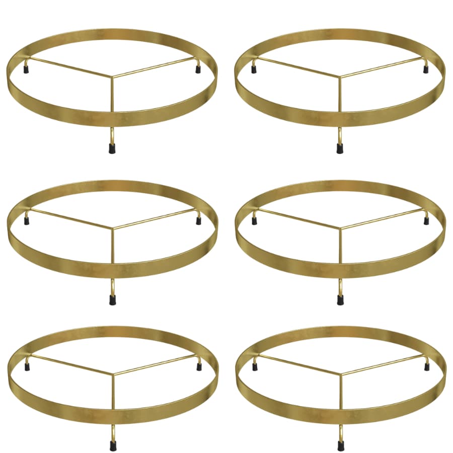 6 Suporte para Vaso de Plantas Dourado de Chão Reforçado Decoração Jardim Casa