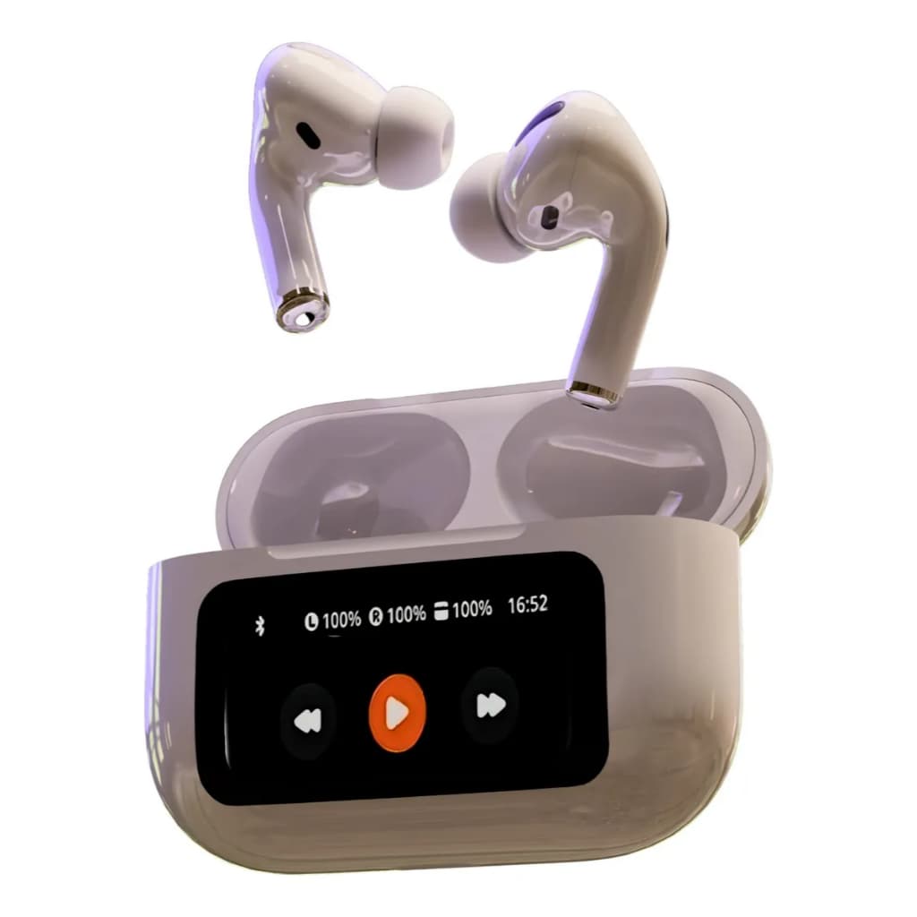 Fone Bluetooth Com Tela Lcd It-blue Display Touch Cor Branco
