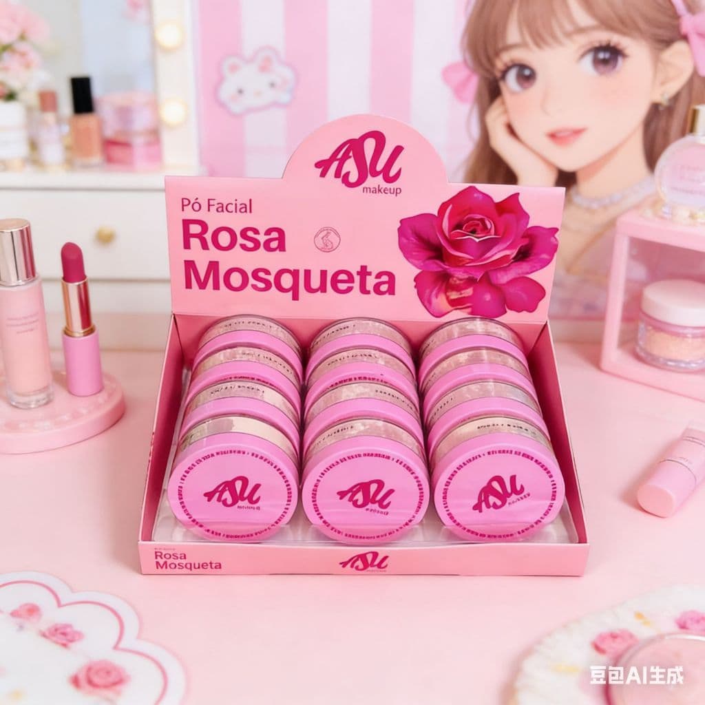 Pó Facial Rosa Mosqueta - Asu makeup 15g