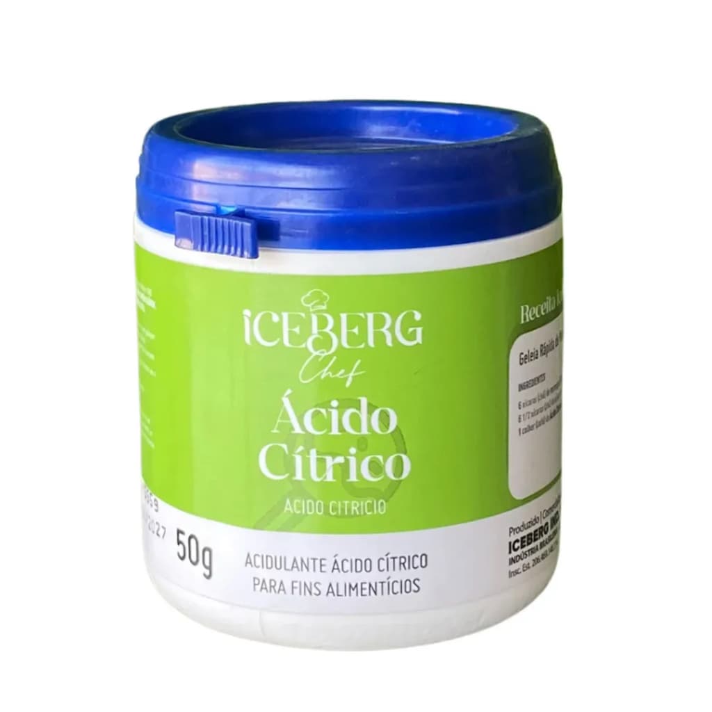 Ácido Cítrico 50g Iceberg | Regulador de Acidez | Conservante Alimentício | Confeitaria e Bebidas