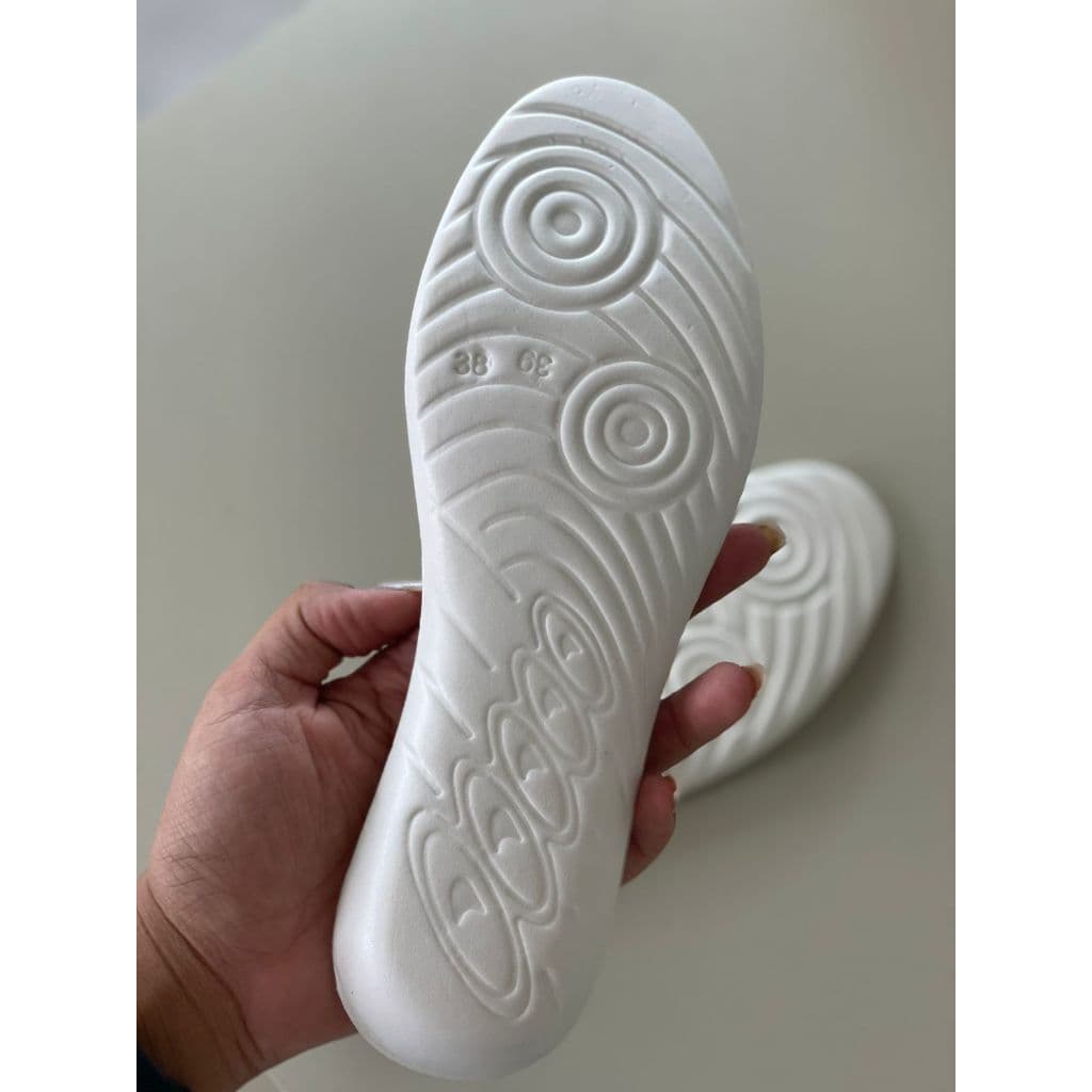 KIT 2 PARES PALMILHAS BRANCO DE MASSAGEM ALÍVIO E CONFORTO SEM DORES CAMINHADA ACADEMIA