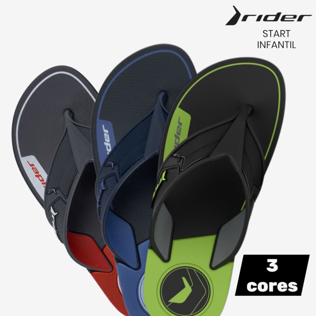 Chinelo Infantil Menino Rider Start Esportivo