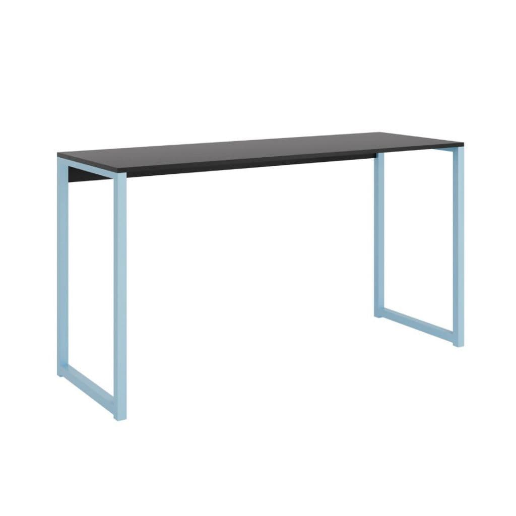 Mesa Escrivaninha Industrial Desk 90 Color Quarto Escritório Preto Azul