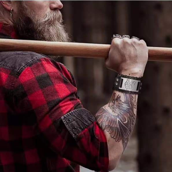 Pulseira Couro Bracelete Casa Stark Game Of Thrones Viking the witcher medieval