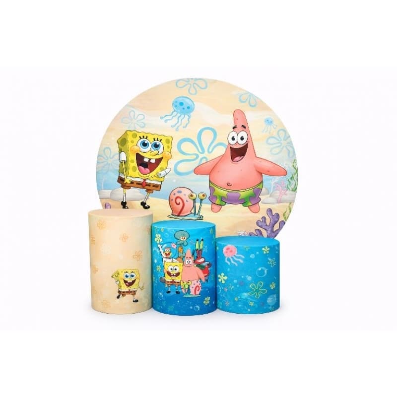Capas Para Cilindros + Painel - Desenho infantil / bob  - Kit Decoração Festa / Pegue e Monte