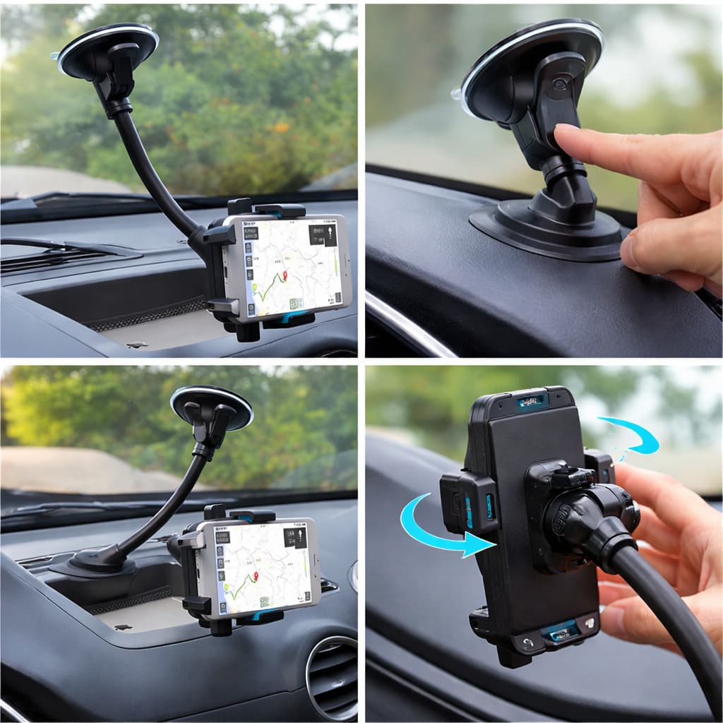 Porta Celular Gps P/carro Trava Automática Ventosa Toyota Fiat Bmw Ford Honda Hyundai Nissan Chevrolet Honda