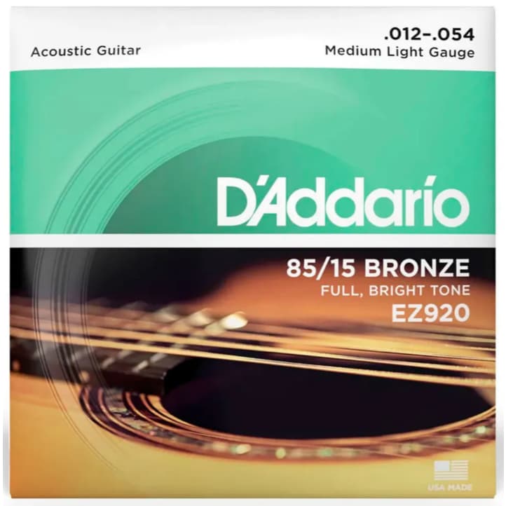 Cordas Encordoamento Para Violão D'ddario Aço Ez920 .012