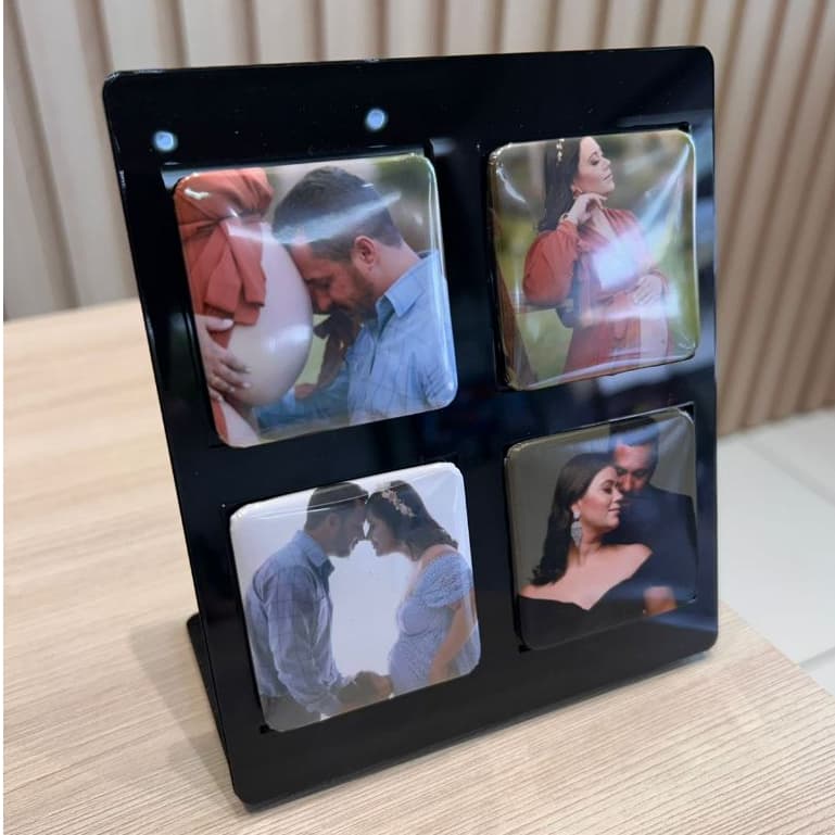 Display Acrílico Suportes Fotos Expositor Em L Personalizado 15x13cm