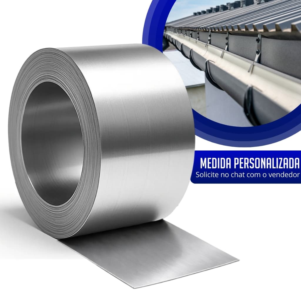 Chapa Folha De Alumínio 30cm Com 1m Para Calha/rufo Telhado PROMOÇÃO