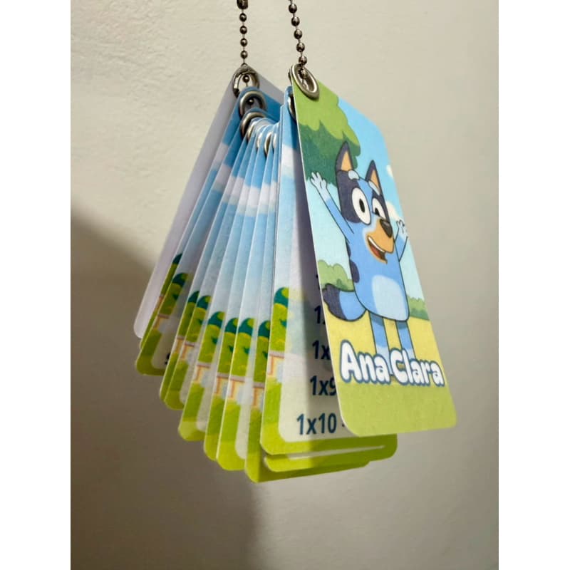 Tabuada Escolar Personalizada com Nome | Chaveiro Plastificado Infantil