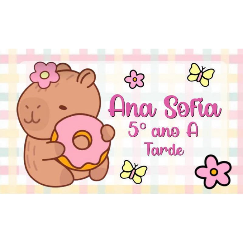 Etiqueta Personalizada Capivara / adesivo escolar / material escolar