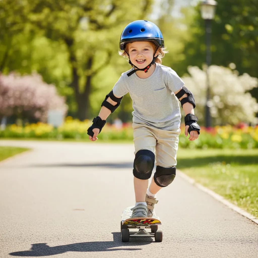 Kit De Proteção Infantil Completo 7 peças com capacete joelheira cotoveleira munhequeira Para Patins E Skate Crianças