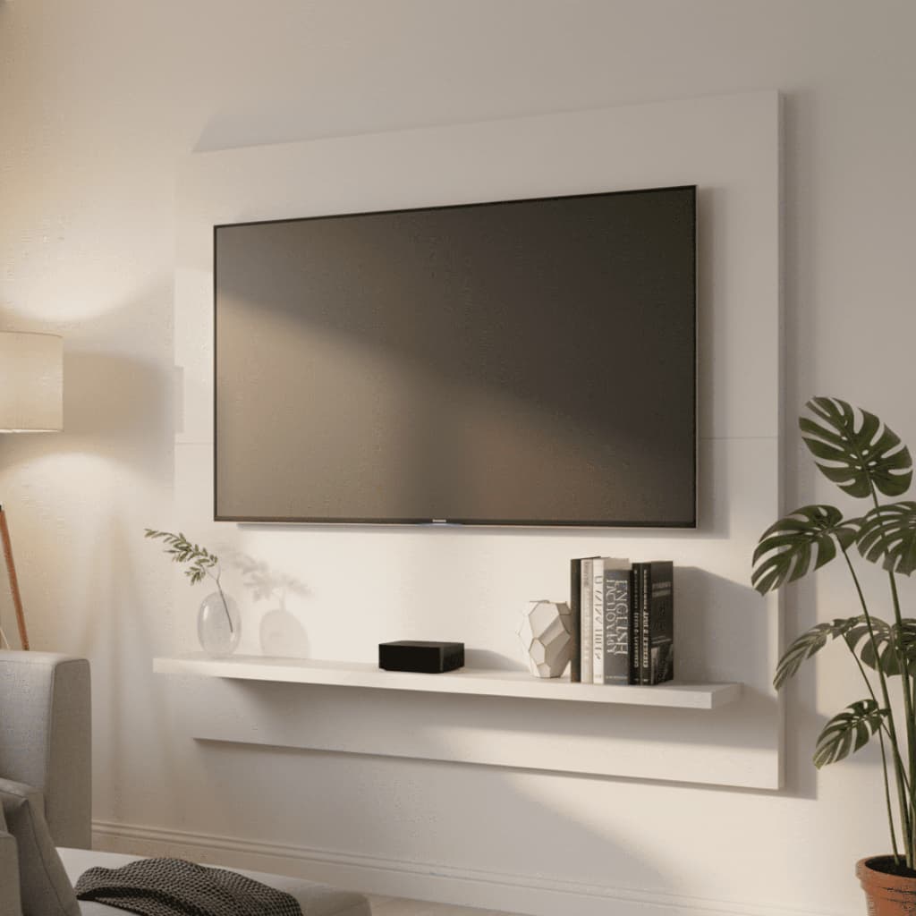Painel Dubai para TV 32 Suspenso 90cm Prateleira Flex Sala Quarto Decorativo