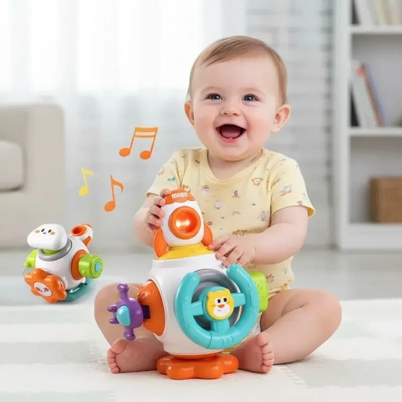 Brinquedo Bebe Sensorial Infantil Montessori Cubo De Atividades Educativo 6 Em 1 Com Inmetro