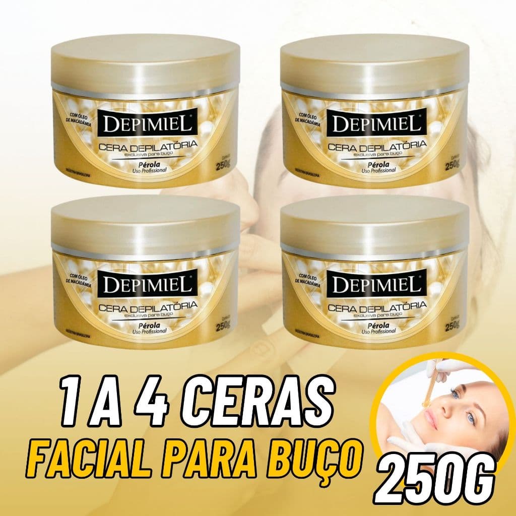 Cera Depilatória Profissional Para Buço Pérola 250g Depimiel Cera Facial Escolha 1 a 4 Unidades
