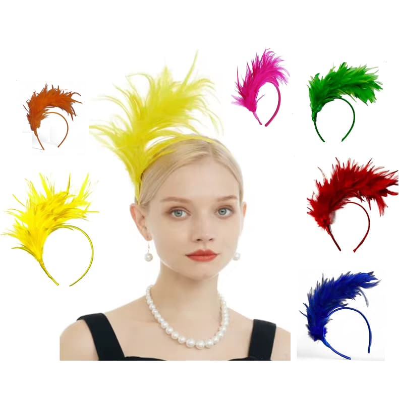 Tiara Penas Pluma Adulto e Infantil Fantasia Festa Carnaval Arco de Cabeça