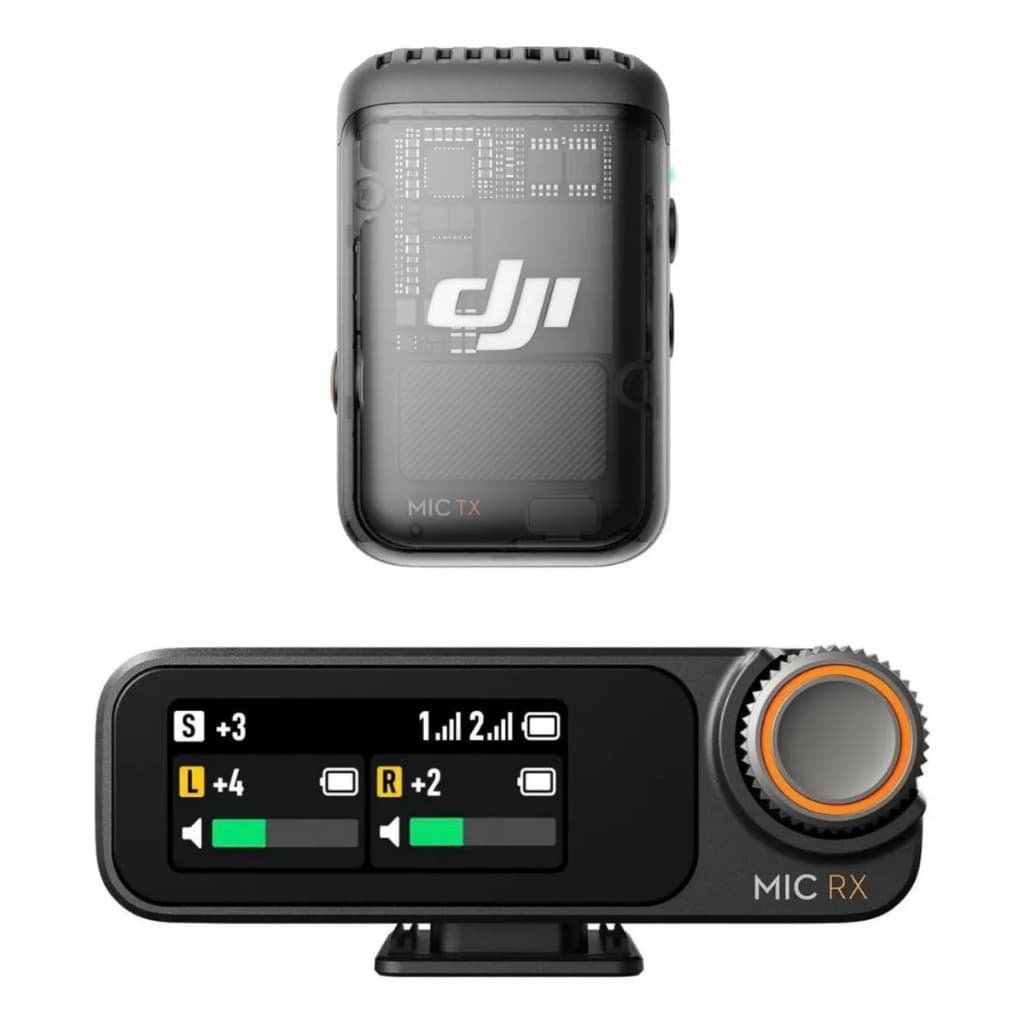 DJI Microfone 2 (1 TX + 1 RX), microfone sem fio com cancelamento de ruído inteligente