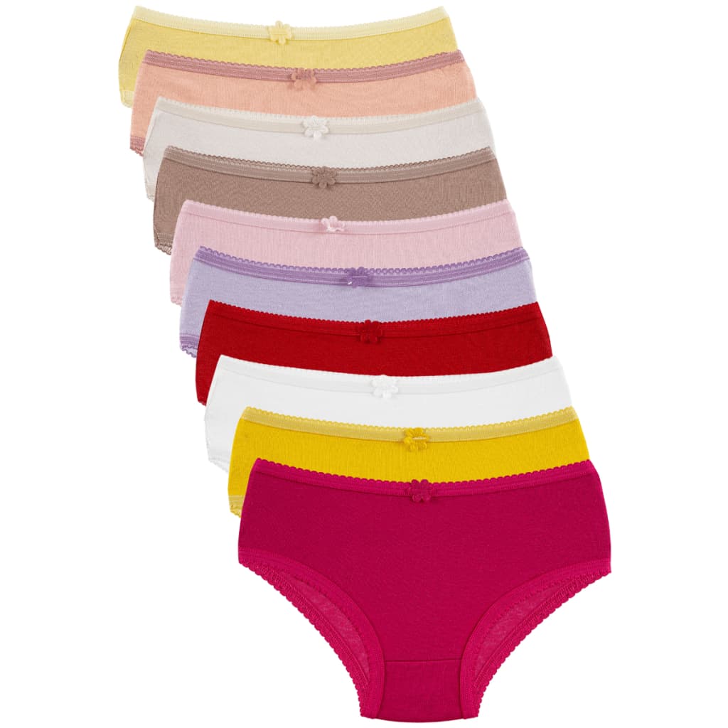 Kit Calcinhas Infantis com Forro algodão Cores lisas 1 a 9 Anos Conforto calçolinha menina moça