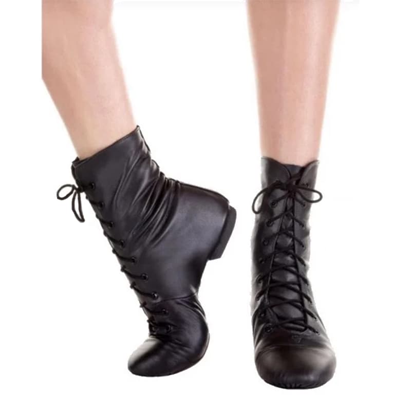 Bota Dança Couro Jazz Cadarço Capezio 306