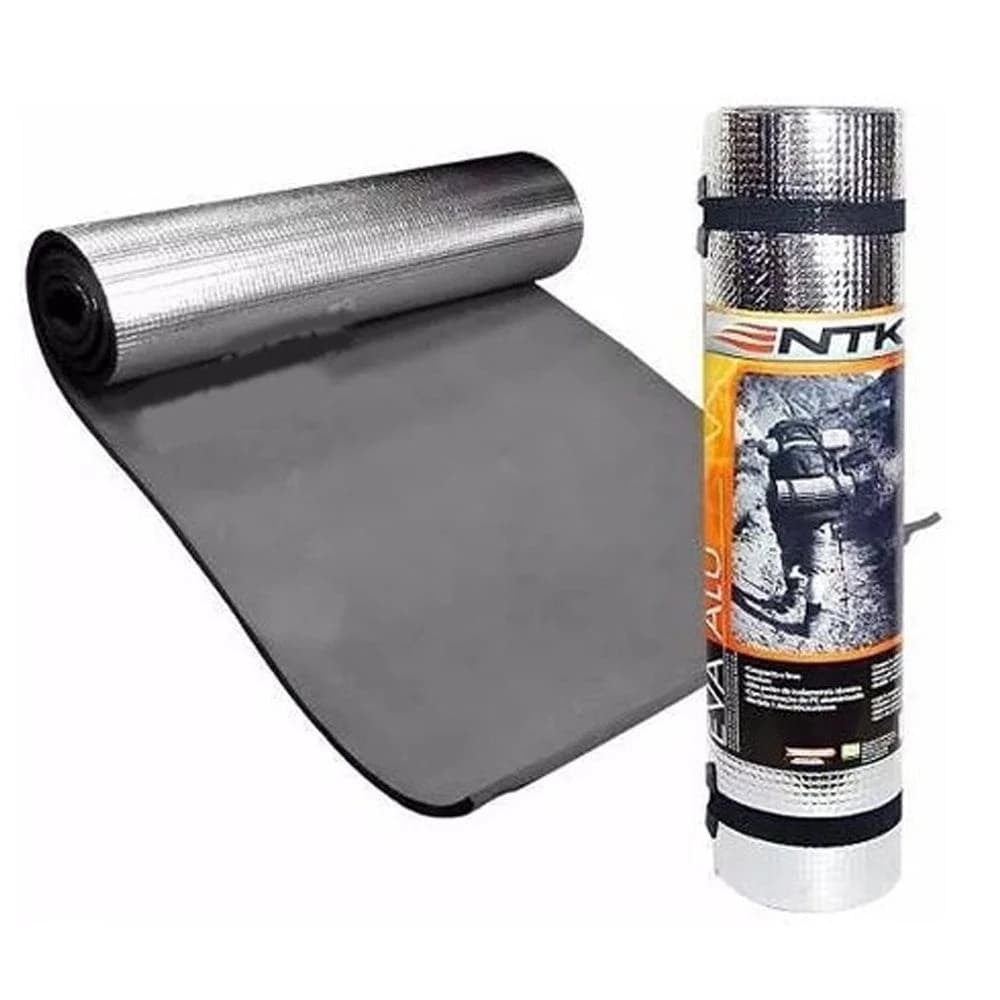 Isolante Térmico Camping 180x50cm NTK EVA 6mm  Laminado com Alumínio Refletivo