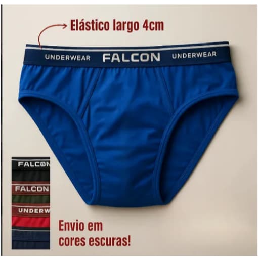 Kit 12 Cueca Normal Algodão Tradicional Adulto
