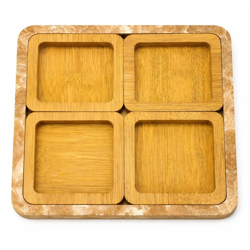 Conjunto Petisqueira Quadrada Em Madeira Jantar Tapas This Elegante Prático