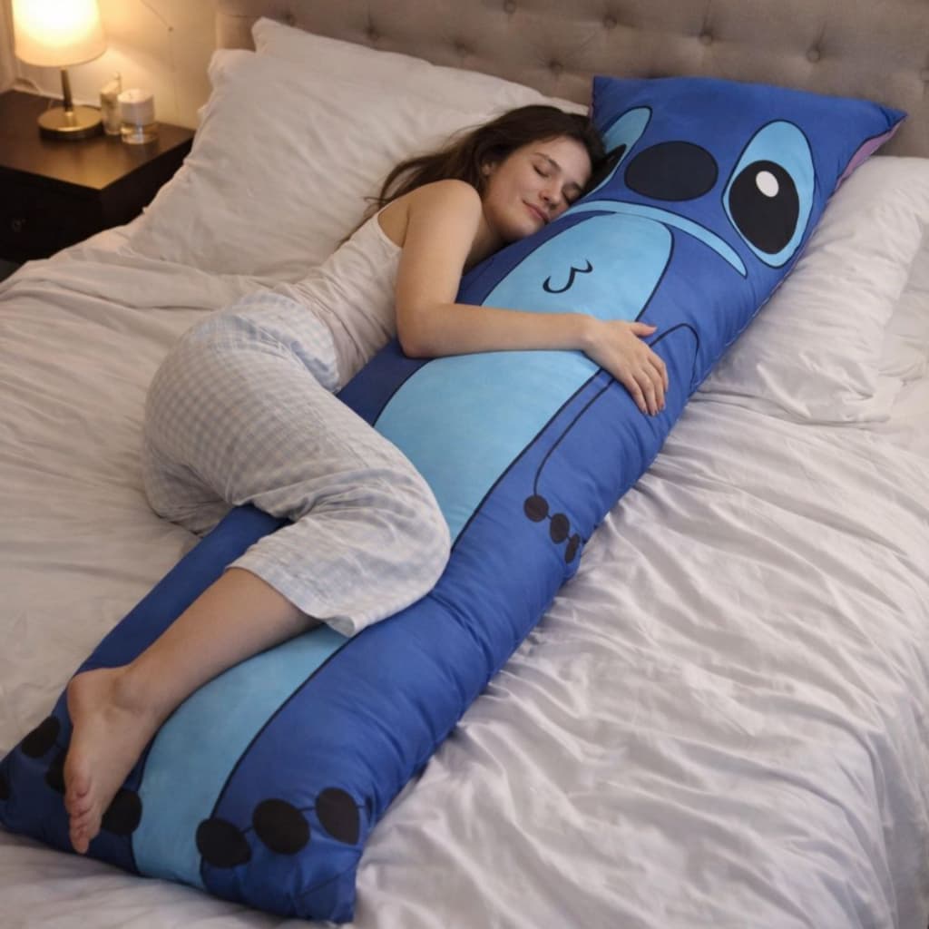 Almofada Stitch Gigante 1,45m Pillow Corpo Inteiro Estampada