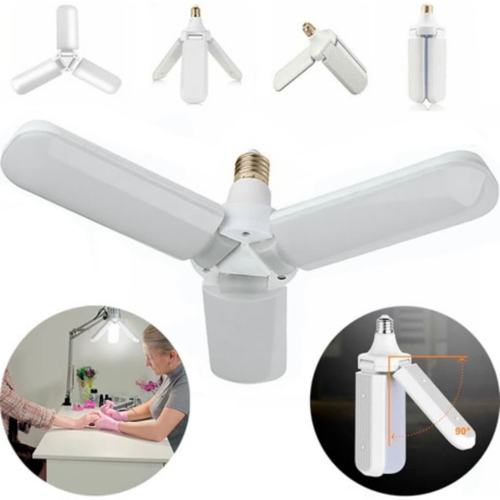 Lâmpada Led 45w Pétalas Dobrável 6500k Ajustável Branco Bivolt Multifuncional