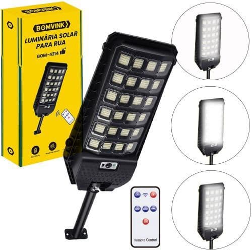 Luminária Solar com Sensor de Movimento para Iluminação Externa