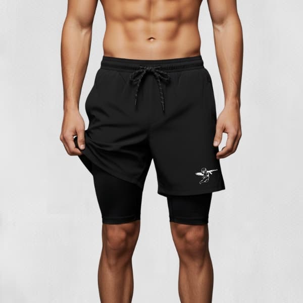 Bermuda De Compressão Dry-fit GDA 2 Em 1 - AnjoAK 01 - Corrida Com Suporte Muscular e Liberdade de Movimento