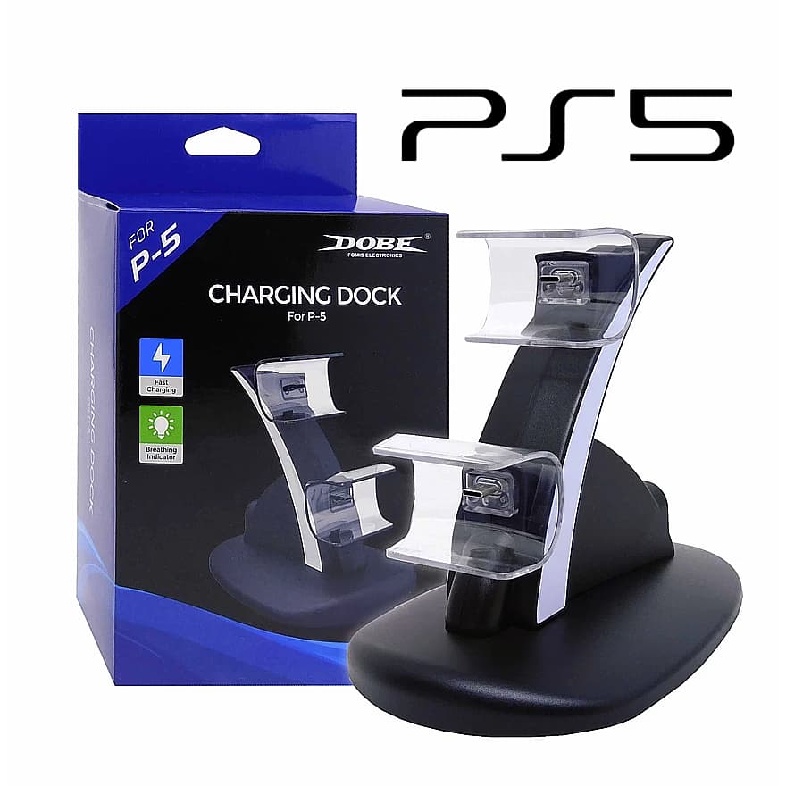 Base Carregador Duplo Para Controle Ps5 - Dobe