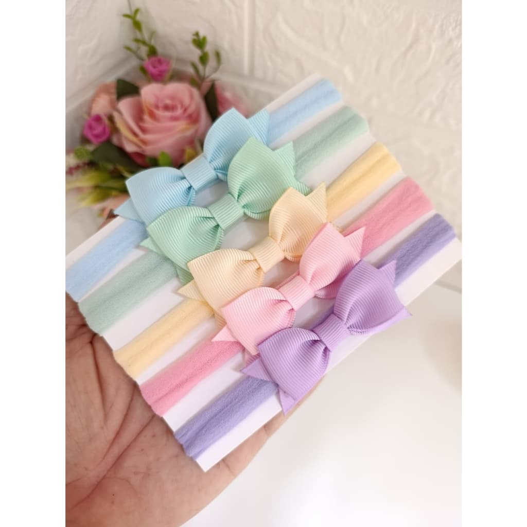 Faixinha de Bebê – kit 5 unidades com Lacinhos Delicados rn menina bebe recém nascida