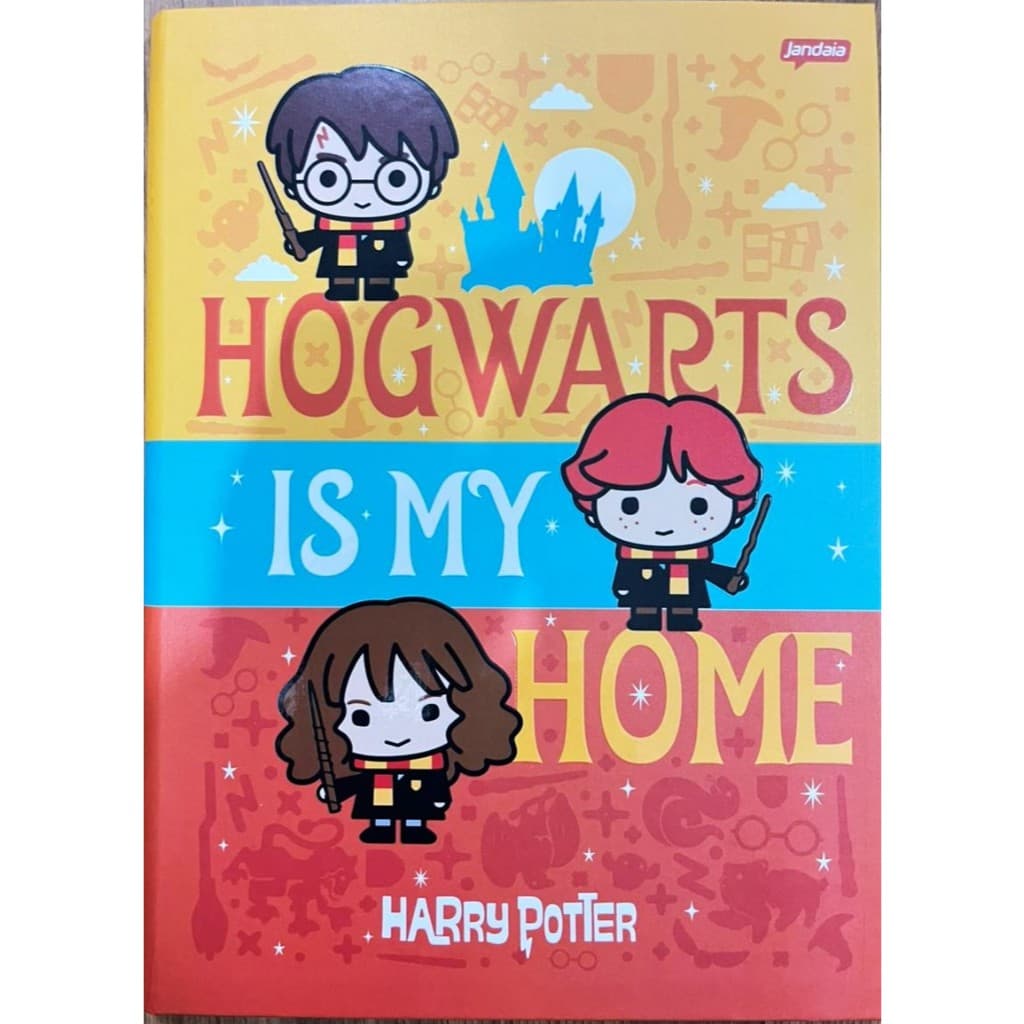 Caderno Harry Potter brochurao 1 materia 96 Folhas capa dura Tema Hogwarts