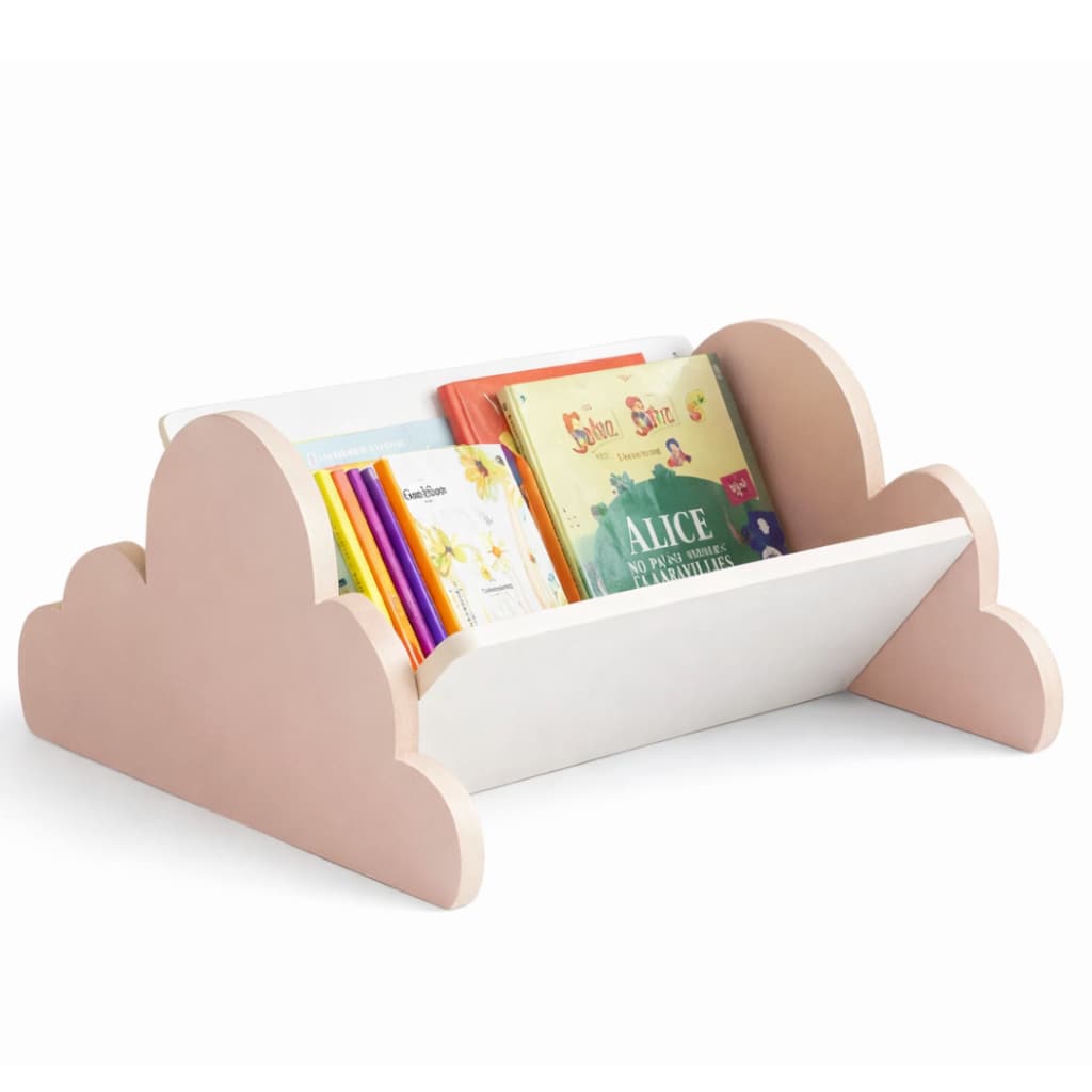 Caixote Porta Livros Infantil Montessori | Revisteiro Nuvem em MDF 15mm