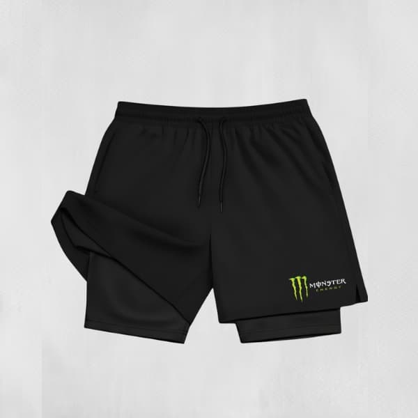 Bermuda De Compressão Dry-fit GDA 2 Em 1 - M0NST3R 01 - Corrida Com Suporte Muscular e Liberdade de Movimento