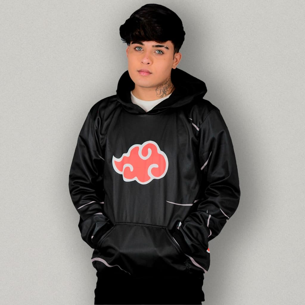 Blusa Moletom Canguru Unissex Anime Akatsuki Hokage Poliéster Agasalho Frio Blusão